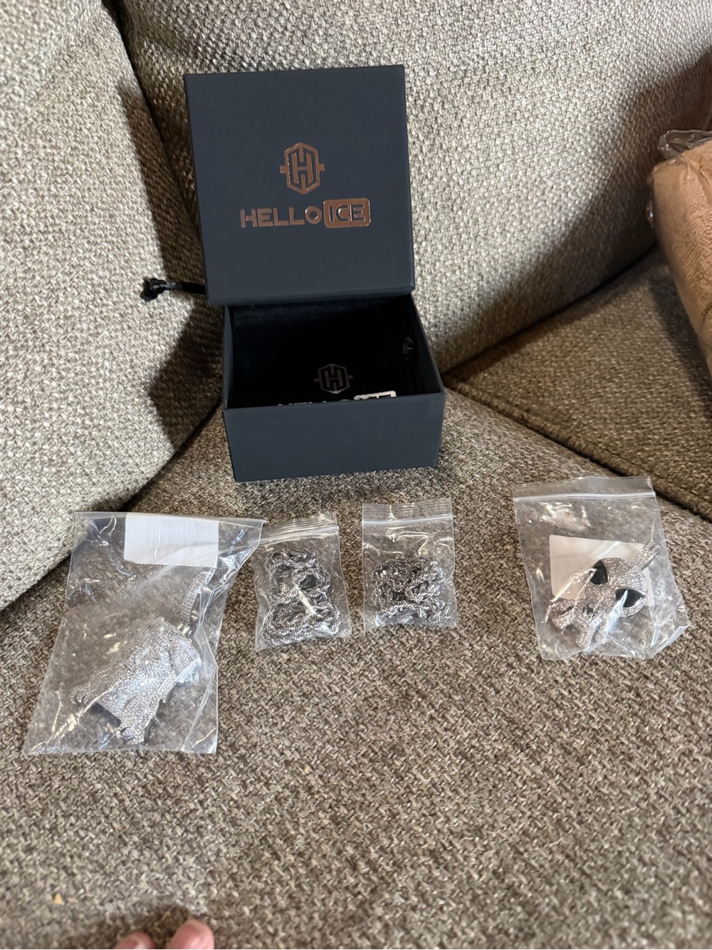 HelloIce set. Alien Spider-Man charm, jesus charm and 2 charms